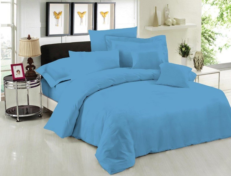Σεντόνι Μεμονωμένο Polycotton Μονόχρωμο Ημίδιπλο Με Λάστιχο 120x200+35εκ. Le Blanc Blue (Τύπος κατωσέντονου: Με Λάστιχο, Ύφασμα: 50%Cotton-50%Polyester, Χρώμα: Μπλε, Μέγεθος: Ημίδιπλα ) - Le Blanc - 7005981-3